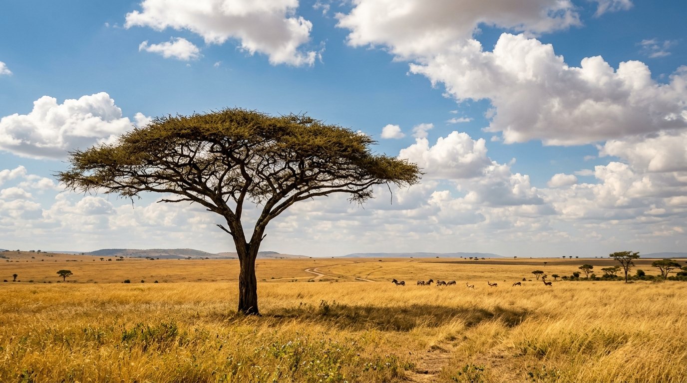 Africa Savannah & Baobab Tree